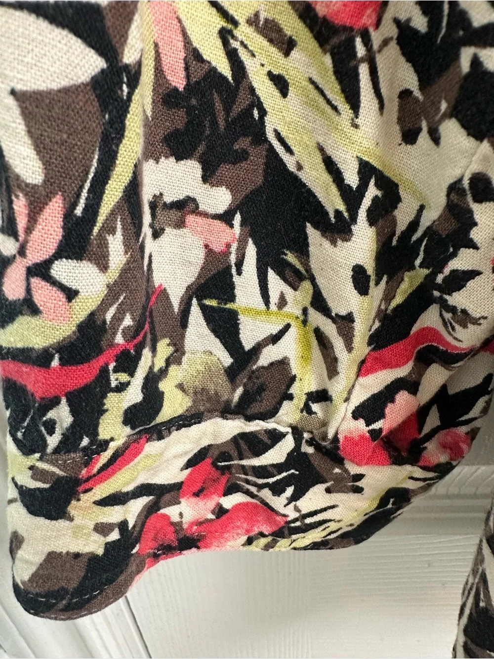 C.J. Banks Women’s Multi-Colored Floral Linen Blend Jacket - Size 1X